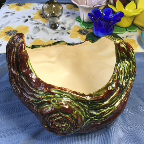Vintage Very Interesting Planter Bowl About 7x8" Wierd Vases - Picture 2 of 6